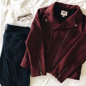 Old Navy Suede Moto Jacket